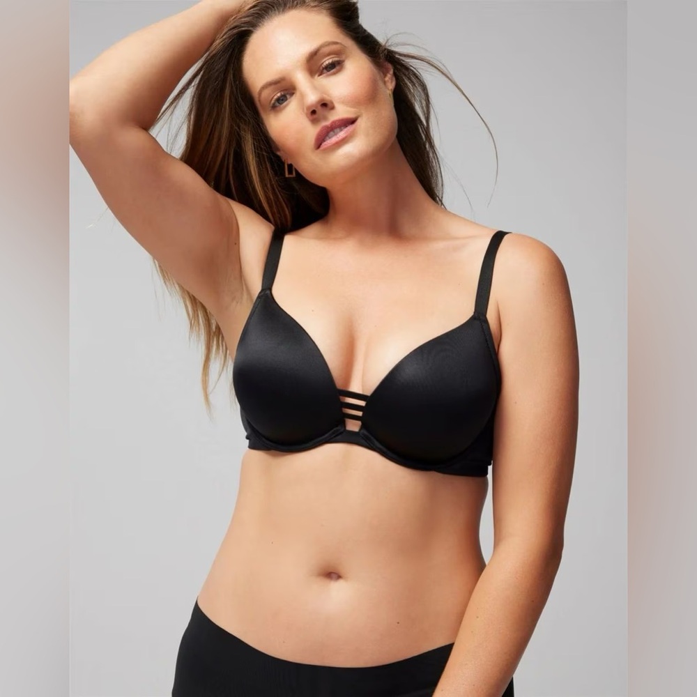 SOMA Stunning Black Push-Up Women's Plunge Bra Unworn 36 DDD